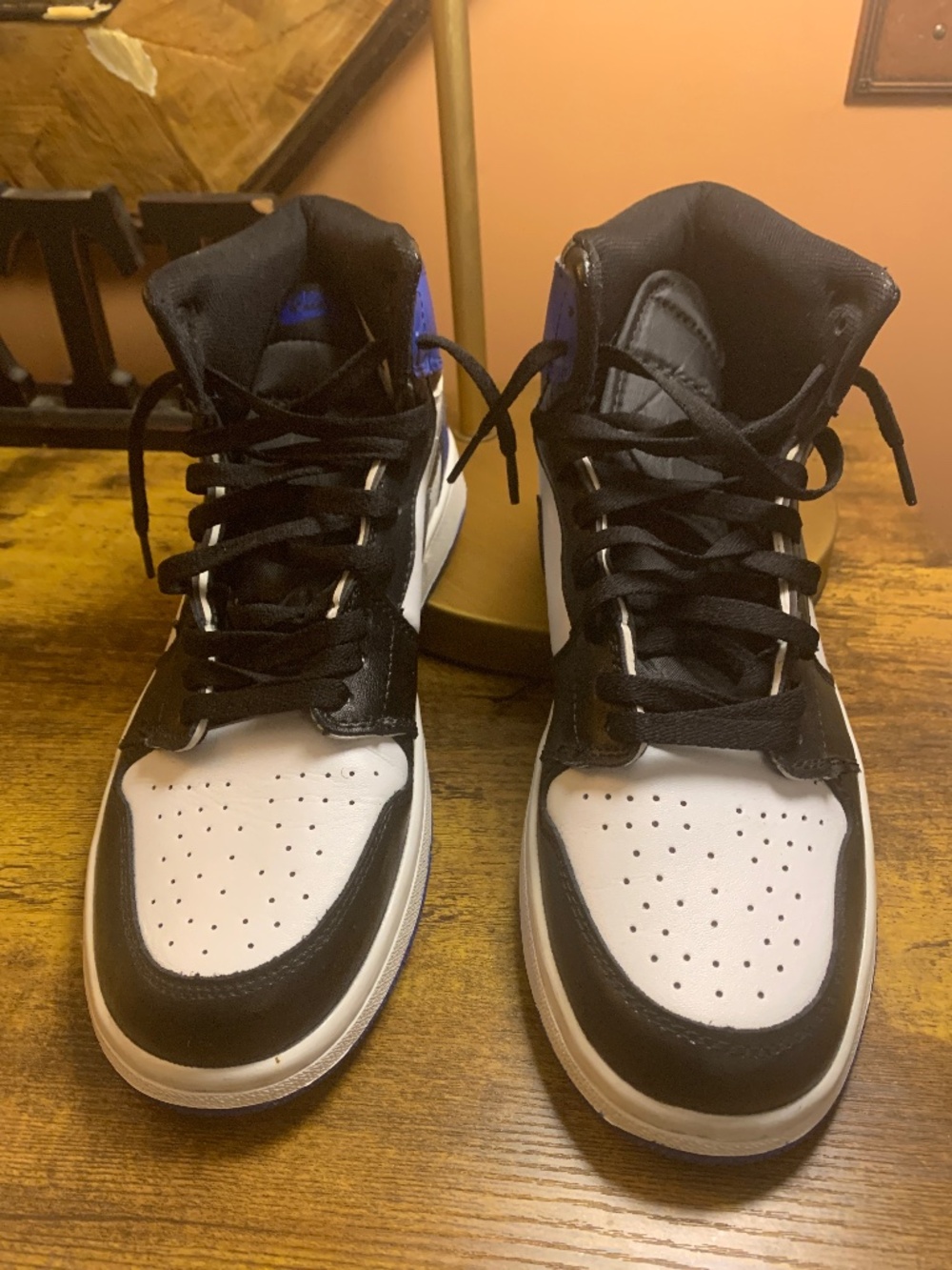 Size 11 blue/white/blue Jordan’s